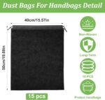 Fifteen Black Purse Dust Bags - Image 3