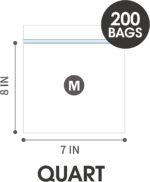 Two Hundred Quart Zip Bags - Image 3