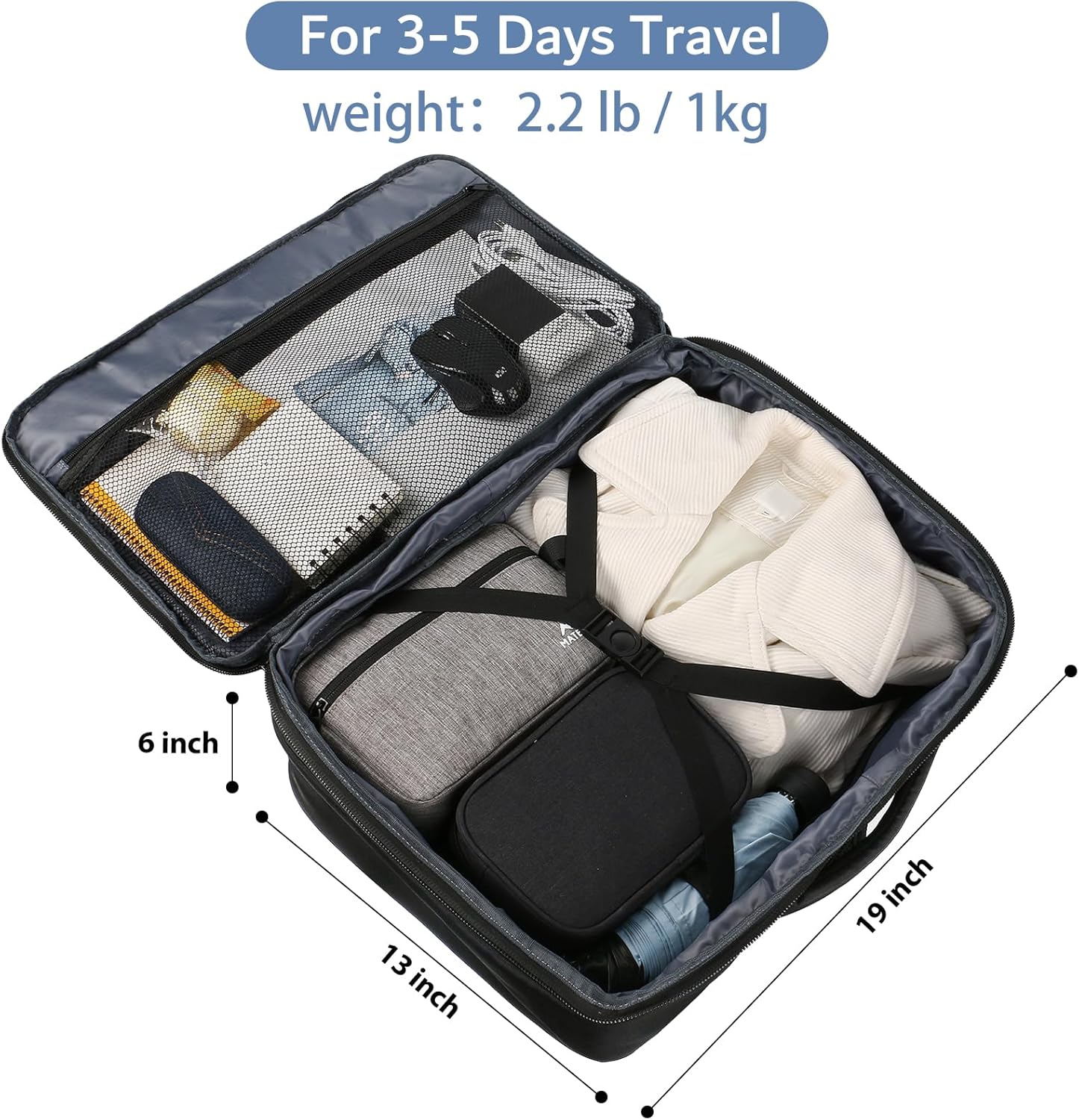 Expandable Cabin Travel Backpack for Men and Women