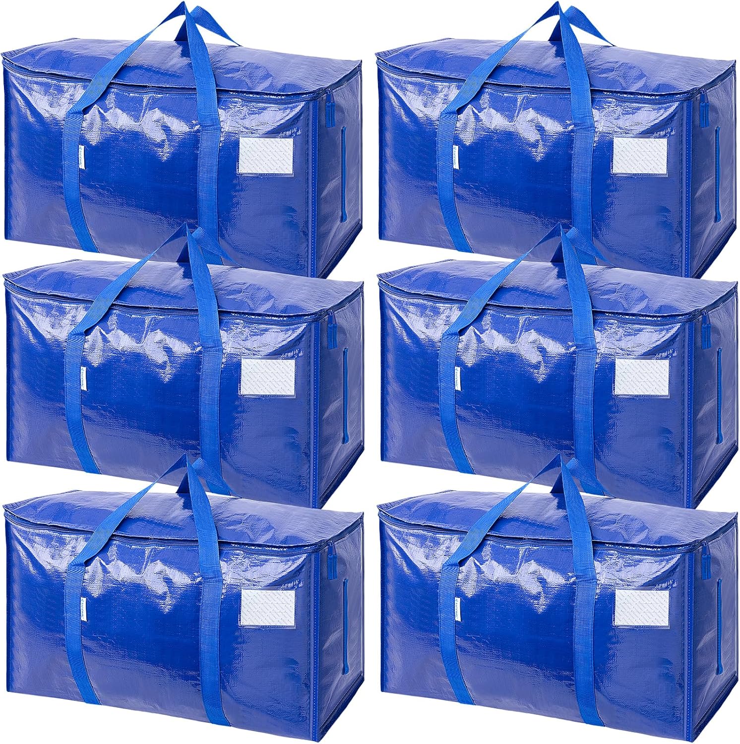 Extra-Large Heavy-Duty Moving and Storage Bags, 6 Pack