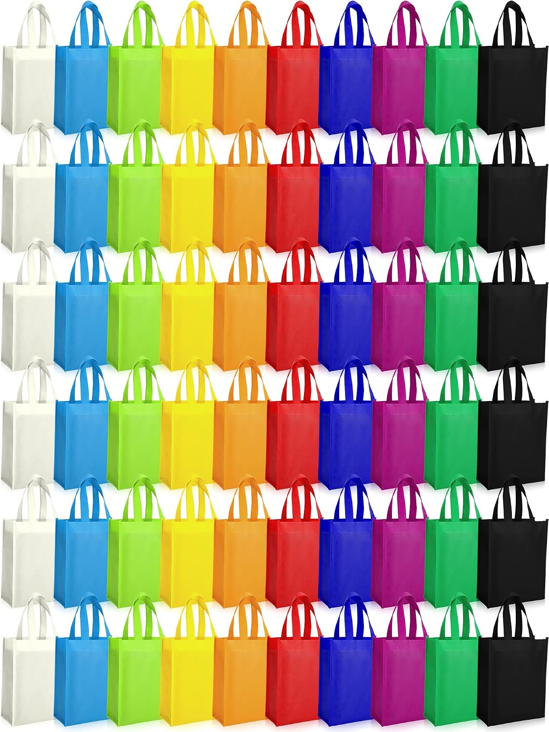 Foldable Non-Woven Totes with Handles, 14 x 10 Inch