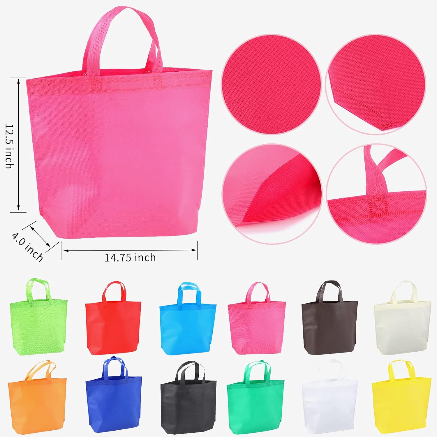 Reusable Grocery Totes in Baby Blue, 36 Pack